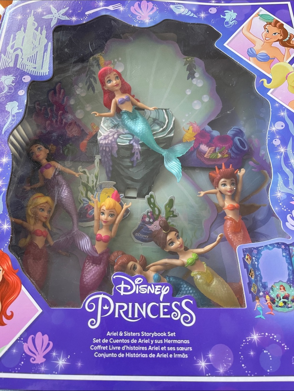 Disney Princess Ariel and Sisters Storybook Doll Set Interactive Pretend Play